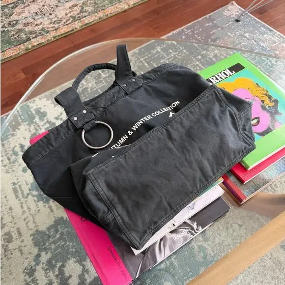 Martine Rose Reversible Bondage Cotton Tote Bag